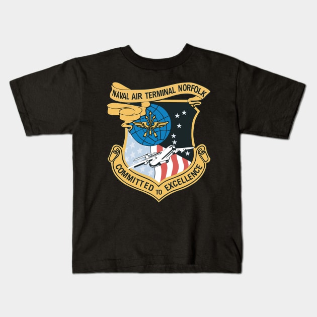 Navy - Naval Air Terminal Norfolk wo Txt X 300 Kids T-Shirt by twix123844